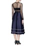 Back View - Click To Enlarge - SELF-PORTRAIT - Pleat skirt mix lace dress