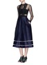 Figure View - Click To Enlarge - SELF-PORTRAIT - Pleat skirt mix lace dress