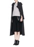 Figure View - Click To Enlarge - THEORY - 'Marvita B' stretch wool blend midi skirt