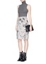 Figure View - Click To Enlarge - THEORY - 'Phereniki' geode print crepe pencil skirt