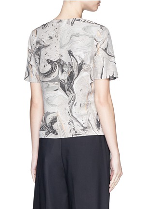 Back View - Click To Enlarge - THEORY - 'Arane' geode print crepe de Chine top