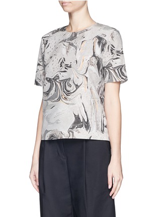 Front View - Click To Enlarge - THEORY - 'Arane' geode print crepe de Chine top