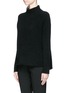 Front View - Click To Enlarge - THEORY - 'Linella' double faced bouclé turtleneck sweater