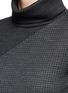 Detail View - Click To Enlarge - THEORY - 'Taj' contrast houndstooth turtleneck sweater