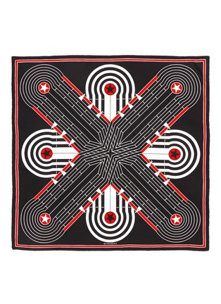 Main View - Click To Enlarge - GIVENCHY - 'Flipper' geometric silk twill scarf