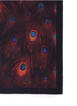 Detail View - Click To Enlarge - GIVENCHY - Peacock print silk twill scarf
