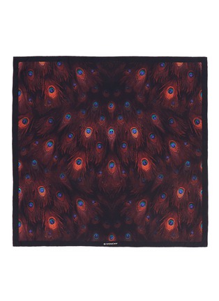 Main View - Click To Enlarge - GIVENCHY - Peacock print silk twill scarf