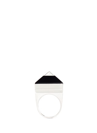 Main View - Click To Enlarge - GIVENCHY - Pyramid stud brass ring