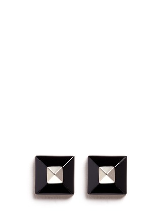 Main View - Click To Enlarge - GIVENCHY - Plexiglas pyramid stud earrings