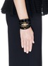 Figure View - Click To Enlarge - GIVENCHY - 'Obsedia' triple wrap coated leather bracelet