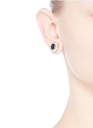 Figure View - Click To Enlarge - GIVENCHY - Swarovski crystal pavé magnetic earrings