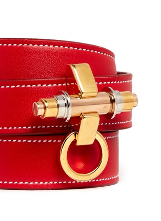 Detail View - Click To Enlarge - GIVENCHY - 'Obsedia' triple wrap leather bracelet