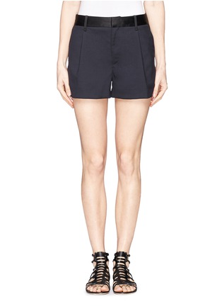 Main View - Click To Enlarge - RAG & BONE - 'Montgomery' satin waistband piqué shorts