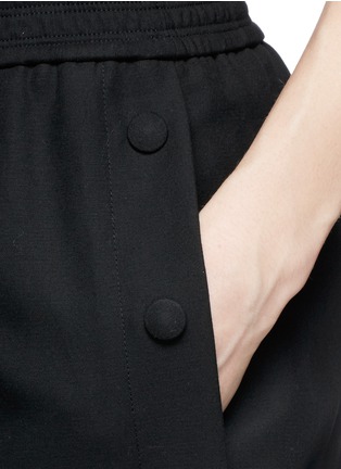Detail View - Click To Enlarge - ALEXANDER WANG - Snap button outseam wide leg pants
