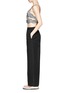 Detail View - Click To Enlarge - ALEXANDER WANG - Snap button outseam wide leg pants