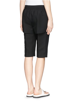 Back View - Click To Enlarge - ALEXANDER WANG - Double layer hybrid running shorts
