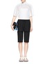 Figure View - Click To Enlarge - ALEXANDER WANG - Double layer hybrid running shorts