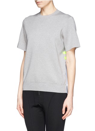 Front View - Click To Enlarge - ALEXANDER WANG - Shirt tail back cotton sweater