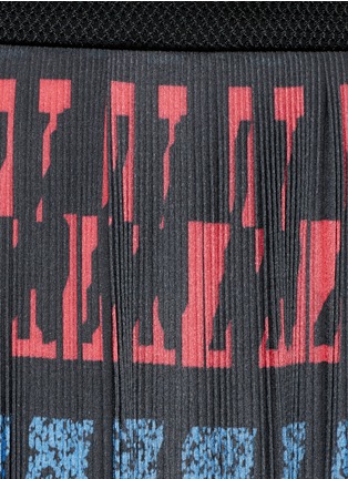 Detail View - Click To Enlarge - ALEXANDER WANG - Accordion pleat print satin skirt