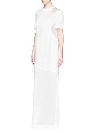 Figure View - Click To Enlarge - ALEXANDER WANG - Perforated skirt T-shirt maxi dress