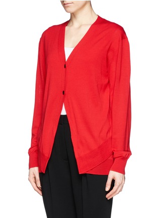 Front View - Click To Enlarge - ALEXANDER WANG - Double layer wool cardigan