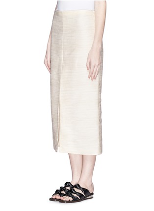 Front View - Click To Enlarge - THE ROW - 'Lakima' front slit textured skirt