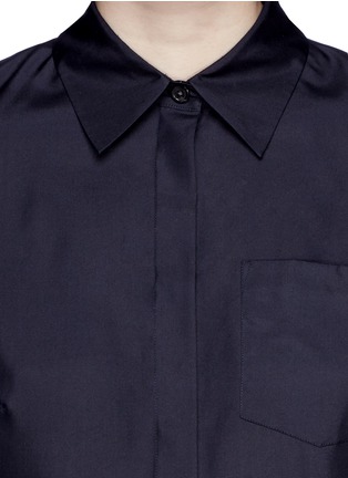Detail View - Click To Enlarge - THE ROW - 'Bona' silk faille shirt