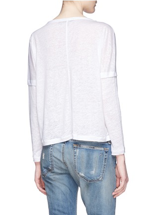 Back View - Click To Enlarge - RAG & BONE - ''Deal' banded cuff linen tee