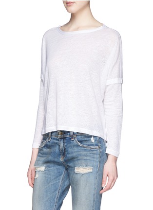 Front View - Click To Enlarge - RAG & BONE - ''Deal' banded cuff linen tee