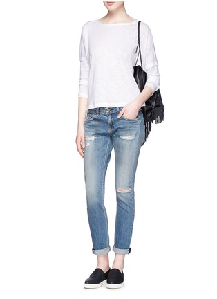 Figure View - Click To Enlarge - RAG & BONE - ''Deal' banded cuff linen tee