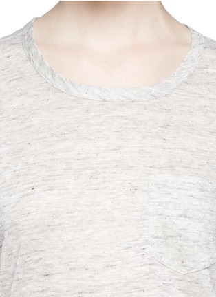 Detail View - Click To Enlarge - RAG & BONE - 'Deal' cropped linen T-shirt