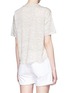 Back View - Click To Enlarge - RAG & BONE - 'Deal' cropped linen T-shirt