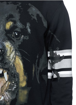 Detail View - Click To Enlarge - GIVENCHY - Rottweiler print stripe sweater 