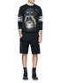Figure View - Click To Enlarge - GIVENCHY - Rottweiler print stripe sweater 