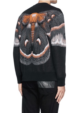 Back View - Click To Enlarge - GIVENCHY - Moth print cotton sweater