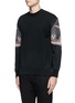 Front View - Click To Enlarge - GIVENCHY - Moth print cotton sweater