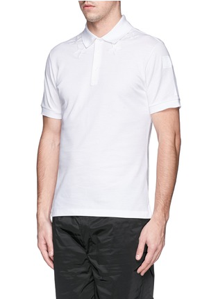 Front View - Click To Enlarge - GIVENCHY - Star appliqué polo shirt