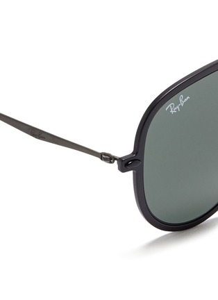 Detail View - Click To Enlarge - RAY-BAN - 'Light Ray' matte acetate aviator sunglasses