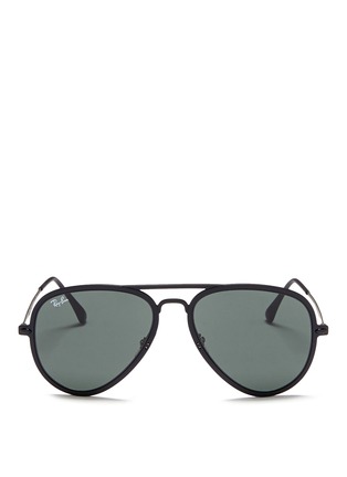 Main View - Click To Enlarge - RAY-BAN - 'Light Ray' matte acetate aviator sunglasses