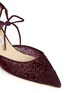 Detail View - Click To Enlarge - JIMMY CHOO - 'Vacant' velvet flock mesh d'Orsay pumps