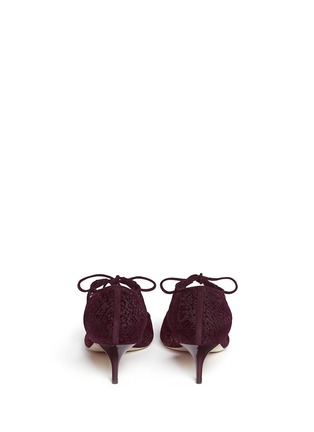 Back View - Click To Enlarge - JIMMY CHOO - 'Vacant' velvet flock mesh d'Orsay pumps