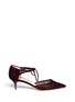 Main View - Click To Enlarge - JIMMY CHOO - 'Vacant' velvet flock mesh d'Orsay pumps