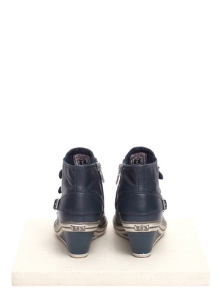 Back View - Click To Enlarge - ASH - Genial leather wedge sneakers