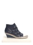 Main View - Click To Enlarge - ASH - Genial leather wedge sneakers