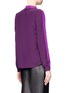 Back View - Click To Enlarge - STELLA MCCARTNEY - Contrast back silk blouse