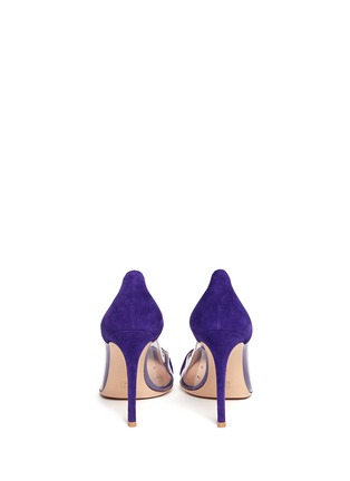 Back View - Click To Enlarge - GIANVITO ROSSI - Clear PVC suede pumps