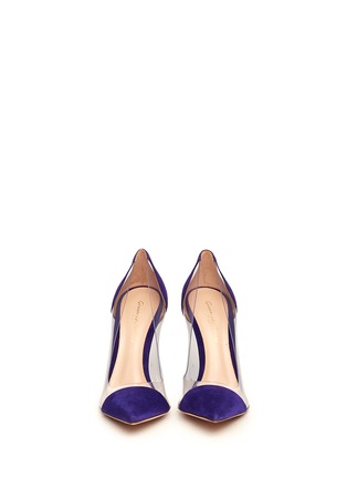 Figure View - Click To Enlarge - GIANVITO ROSSI - Clear PVC suede pumps