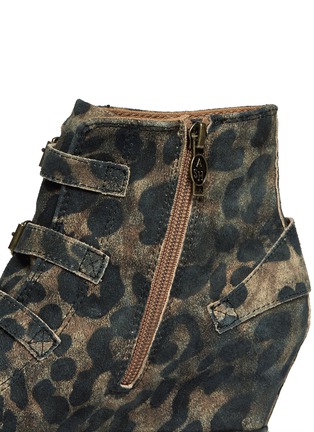 Detail View - Click To Enlarge - ASH - Eagle leopard suede wedge sneakers