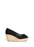 Main View - Click To Enlarge - TORY BURCH - Jackie crochet wedge espadrilles