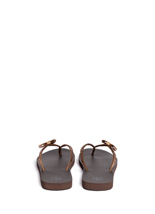 Back View - Click To Enlarge - TORY BURCH - Carey glitter bow flip-flops